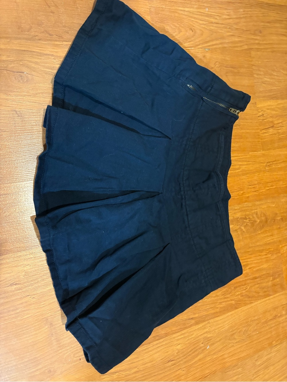 Garage Black Asymmetrical Pleated Skirt